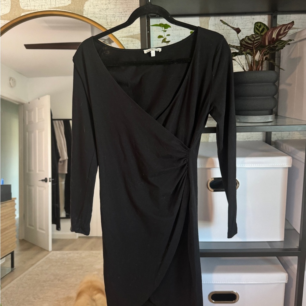 Elegant Black Wrap Dress